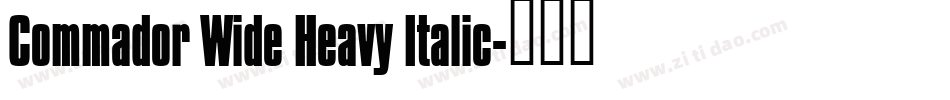Commador Wide Heavy Italic字体转换